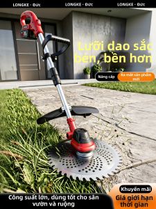 LONGKE | High-speed Brushless Lawn Mower Handheld Electric Weeding Machine Lithium Battery Charging
