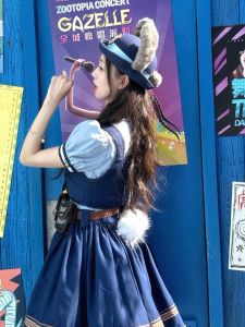 Judy Rabbit Police Womens Costume Disney Cosplay Outfit Adult Childrens Halloween Uniform Skirt Set Anime Game Convention