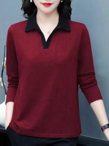 QIAOXIZI | Áo Thun Tay Dài Bông cho Phụ Nữ Form Rộng Thời Trang Mẹ Mùa Thu/Xuân 2025