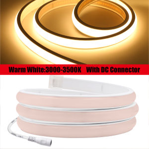 12V 24V 320Leds/M COB Neon Strip Waterproof 3000K 4000K 6000K Home Decor High Brighter Flexible Ribbon Rope LED Light 0.5M-20M