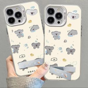 Sleeping Koala Laser Colorful Phone Case for Redmi K70 K80 Pro+ K50 Turbo 3 K40s Game Enhanced Hollow out Design with Stand