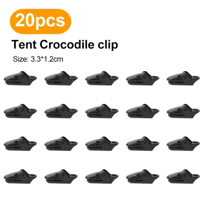 10/20/50pcs Sturdy Tent Clips Outdoor Tarpaulin Clips Anti-wind Fixed Camping Tent Hook Crocodile Clamp Clip for Outdoor Camping