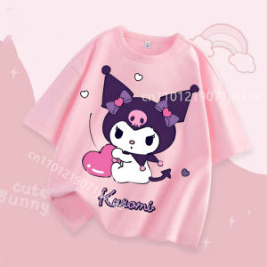 52TOYS | Baby Boy Girl Tshirt Kids Boys Top Child Kuromi Cartoon Print Tee Funny T-shirts 2026 Summer Short Sleeve White Tshirt