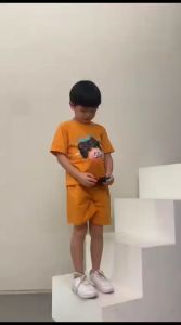 Setelan Anak Cowok Gamer Junior Lucuna Warna Kunyit Size 2-10 Thn