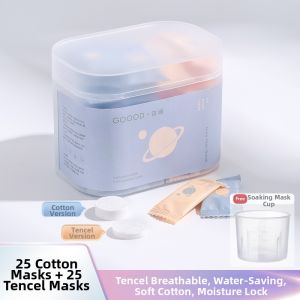 Disposable Compressed Facial Mask Sheets Silk Cloth Pure Cotton Hydrating Therapy Beauty Salon Special Use 50 Pieces Set