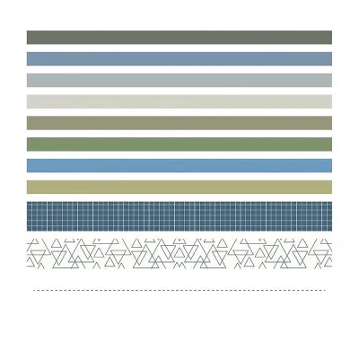 Bộ 10 cuộn băng keo trang trí washi tape nhiều chủ đề trang trí sổ tay