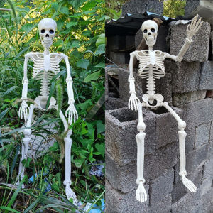 1 PC Happy Halloween Modeling Humanoid Skeleton ตกแต่ง Props บ้านผีสิงบ้านห้องนอนระเบียงตกแต่ง DIY อุปกรณ์