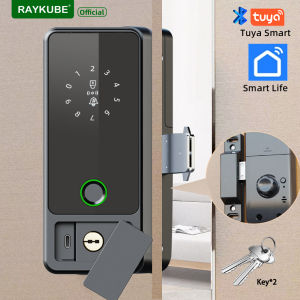 RAYKUBE G18 Tuya Bluetooth Smart Door Lock Fingerprint Electronic Digital Lock APP/IC Card/Password Unlock For Steel/Wooden Door