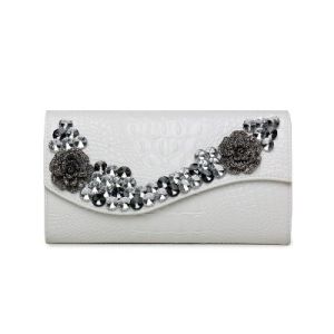 Genuine Leather Clutch Womens Summer Clutch Diamond Clutch Fashion Large Capacity Cowhide Briefcase Dinner Banquet Bag