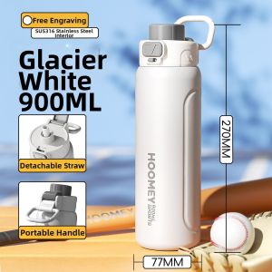 HOOMEY | Large Capacity Straw Childrens Insulated Water Bottle