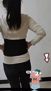 COD Alat Terapi Pinggang Magnetic Tourmaline Nylon PU Leather Size L / terapi saraf kejepit magnet hangat model terbaru nyeri otot bakar lemak / bahan elastis ukuran L melancarkan aliran darah meningkatkan daya tahan tubuh / promo pengiriman cepat viral