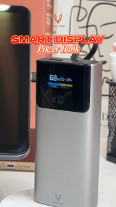 ROJO FOX Power Bank 10000mAh dengan Kabel Bawaan RF-PB1810|Fast Charging PD 22.5W|Layar TFT Pintar|Output Type-C & USB|Mendukung Banyak Perangkat22.5W Power Bank 10000Mah Portable Charger Energia Portatil Powerbank Fast Charging Built-in Cable