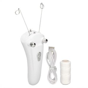 Electric Facial Threading Epilator Facial Threading Hair Removal LED Light USB Rechargeable Electric Cotton Thread Face Epilator