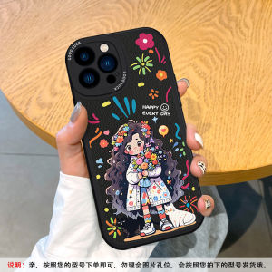 Fashionable Silicone Phone Case for 17 Full Cover Protection Durable Anti-Fall Cute Girl Design Compatible with 16Promax 15Plus
