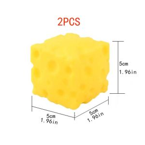 *Cute Cheese Cube Stress Cheese Shapeable Squeeze Ball Non-Bounce Fidget Toy ASMR Sensory Anti-Stress Festival Gift