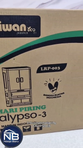 TAIWAN CALYPSO 3 RAK PIRING RAK DAPUR + TUTUP LEMARI TERTUTUP PREMIUM LRP 003