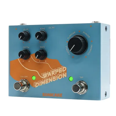 SONICAKE Warped Dimension Digital Modulation Guitar Effects Pedal 4 Mode of Chorus Flanger Phaser & Tremolo QDS-03