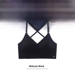 U-Shaped Backless Bra Womens Small Chest Gathered 2022 New with Chest Pad Outdoor Wear Tank Top Integrated Seamless Back Bra