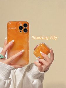 Retro Dyeing Ink Painting Silicone Phone Case for 13 14Promax 11 New Model 14Pro Women Simple Style 14Plus Full Cover Creative Anti-Fall Soft Shell