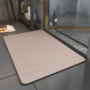 Summer Simple Solid Colour Diatomite Floor Mat Non-Slip Kitchen Entrance Bathroom Carpet Home Decoration