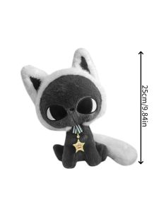 25cm/35cm Moonlight Cat Stuffed Animal Elegant Black Cat with Starry Night Pattern Kawaii Celestial Gift Girls&Witchcore Lovers