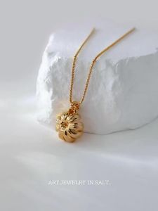 YANDAO | Firework Pendant Necklace High-end Uncommon Golden Daily Versatile