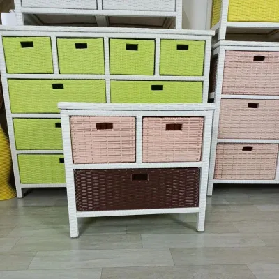Terlaris COD Lemari Rotan plastik Meja TV Laci Susun 3 Minion buffet serbaguna Bebas pilih warna