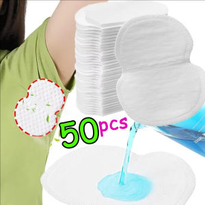 50Pcs Underarm Sweat Pads Armpit Care Perspiration Stickers Disposable Absorbent Stickers Clothing Shield Pad Non Sweat Armpit Protection Pad