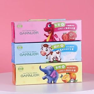 Childrens baking soda toothpaste 60g fluoride-free can be swallowed mothproof toothpaste strawberry apple flavor toothpaste