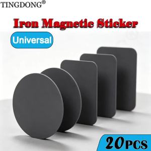 20Pcs Black Anti-scratch Metal Plate Disk Iron Plate Thin Anti-Scratch For Magnetic Car Desk Wall Phone Mount