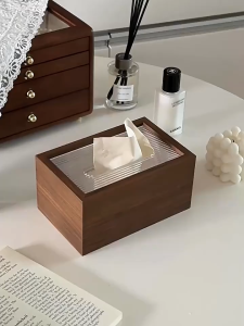 Natural Wood Tissue Box Holder – Smooth Finish Rich Texture | Loved by Interior Lovers & Modern Homes!