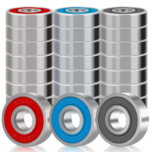 10/30 Deep Groove Ball Bearings 608RS Micro M Pulley Bearings for Ice Skates with Straight Row Wheels 40 * ABEC-9