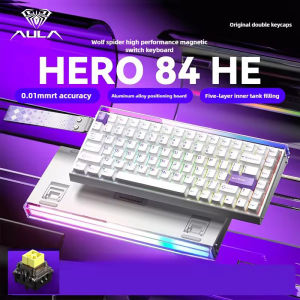 AULA | AULA HERO 84 HE Wired Mechanical Keyboard RGB Light Box Magnetic Switch 8K Return Rate 128K Scan Rate E-sport Gaming Keyboard