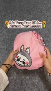 Mukena Karakter Motif Labubu untuk Anak Perempuan Usia 6-12 Tahun