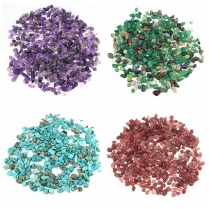 50g 100g Natural Chip Gemstone Bead Tumbled Stones for Plant Vase Filler Landscape Bottom Gravel Crystals Agate Aquarium Decor