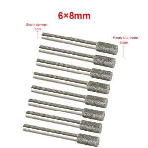 Đá Mài Kim Cương Cho Máy Khoan Cán 3/6mm Đá Trụ Khắc Ngọc Dụng Cụ Xoay Mũi Khoan Dùng Cho Việc Mài Mòn Điện DIY