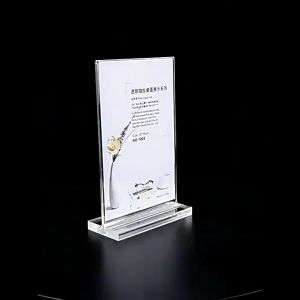 Acrylic Display Stand A4 / A5 / A6 T Shape Transparent Acrylic Stand High Quality