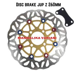 PIRINGAN CAKRAM LEBAR 260MM COPY TDR/ PSM/ KTC VARIASI + BREKET JUPITER Z/FIZR FI ZR FIZ R/VEGA LAMA BLACK EDITION