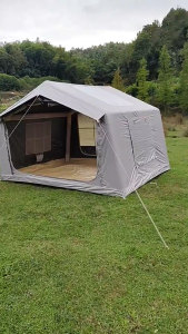 READY STOCK Outdoor Sunshade Inflatable Tent Leisure Portable Folding Windproof Stable Camping Tents Family Tent 户外帐篷