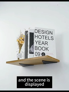 Adjustable Wall Mounted Black Triangle Folding Angle Bracket Shelf Support - Heavy Duty Hardware for Floating Shelves DIY Home Decor