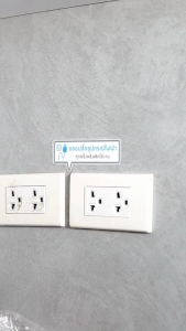 nano ยกกล่อง10ชิ้นเต้ารับคู่มีกราวน์แนวตั้ง 16 แอมป์ ขนาด 3 ช่อง (สีขาว) รุ่น Classic Series PV601 ปลั๊กกราวด์คู่ นาโน