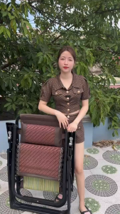 [DEAL_NGOLL] Ghế Xếp Thư Giãn Ghế Gấp Gọn Ghế Nằm Thư Giãn Ghế Ngủ Trưa Vải Sợi Tơ Băng 3D Mát Mẻ Khung Thép Chắc Chắn