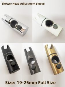 Adjustable Shower Head Holder round Tube Sliding Bracket Fixed Device Bathroom Accessories Shower Sprinkler Support Bracket