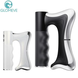 Electric Heating Fascia Knife Muscle Relaxation LCD Vibration Massager Warm Body Lifting Blade Comb Massage Tool