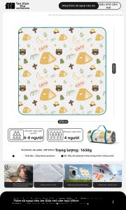 TanXianZhe | Thảm Dã Ngoại Xếp Gọn Chống Thấm Nước Chống Ẩm Dày