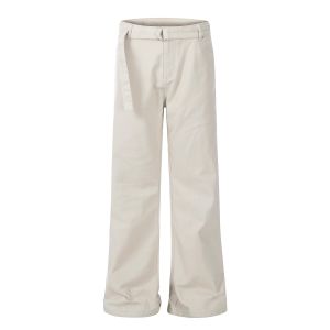 American Style Cleanfit Curved Knife White Jeans Mens Straight Leg Slimming Old Money Style Long Casual Summer Jeans