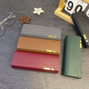 New Glasses Case Portable Anti-pressure Senior Sense Male And Female Students Simple Leather Large Capacity Glasses Storage Box