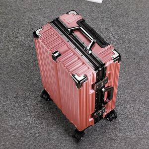 Craftsmanship Aluminum Frame Luggage Carry-On Suitcase 22 Inch Large Capacity Universal Wheels for Travel And Business Men