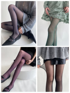 Summer Thin Colorful Silk Stockings Anti-Catch Glossy Cool Tone Deep Purple Green Matte Ultra-Thin Pantyhose Womens Underwear