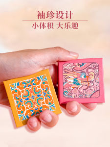 Mini Watercolor Coloring Book Traditional Pattern De-Stress Book Bronze Pattern Easy to Relax And Color in Art Supplies